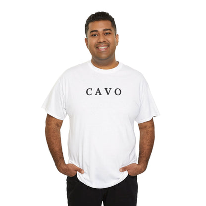 CAVO T-Shirt (Brustprint) – Unisex Heavy Cotton Tee | Nachhaltige Streetwear aus 100% Baumwolle