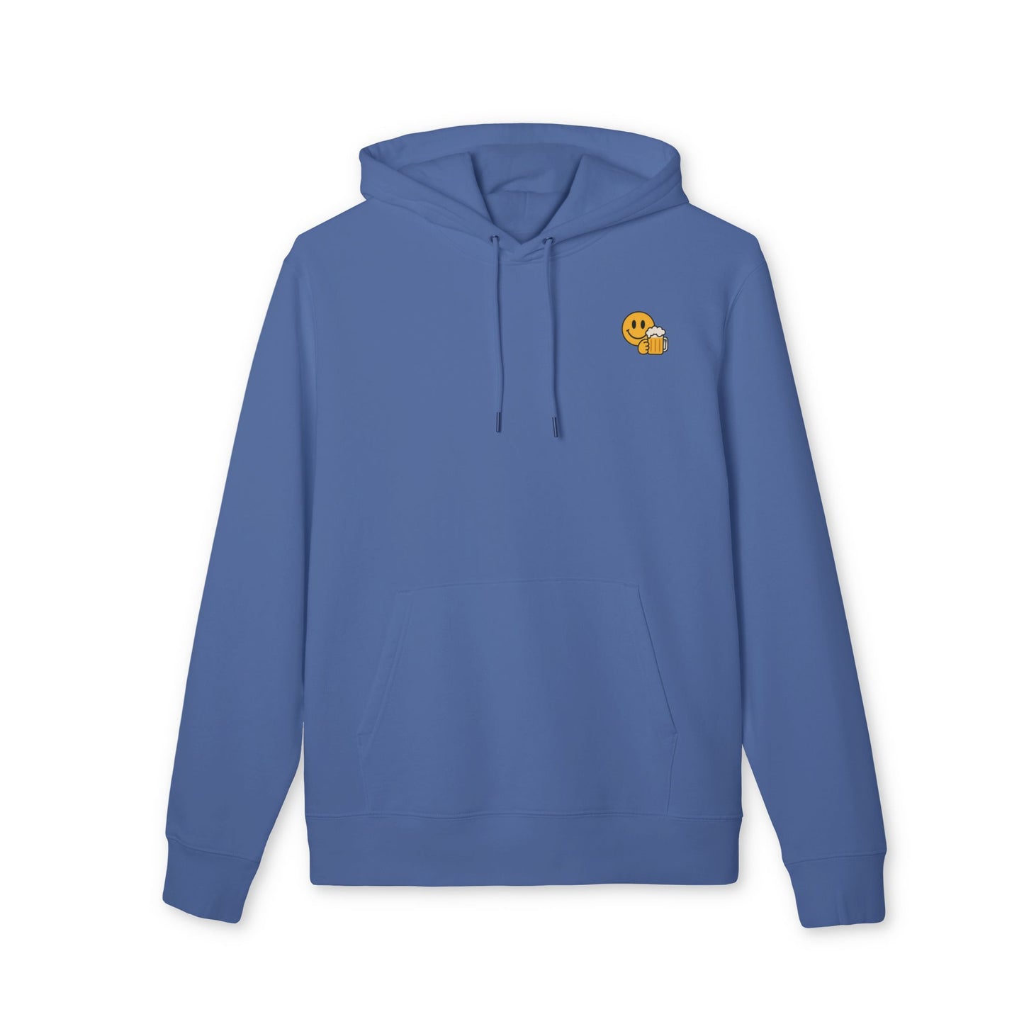 Bier Smiley Hoodie (Brustprint) – Witziger Kapuzenpullover für Männer & Frauen | Party Outfit