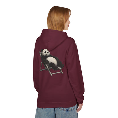 Chillender Panda (Rückenprint) - Unisex Midweight Fleece | Nachhaltige Streetwear mit Komfort & Stil
