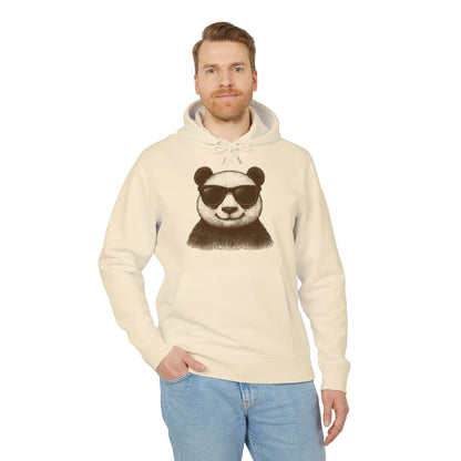 Panda Hoodie mit Sonnenbrille (Brustprint) – Cooler Unisex Kapuzenpullover im Oversize Streetwear Look
