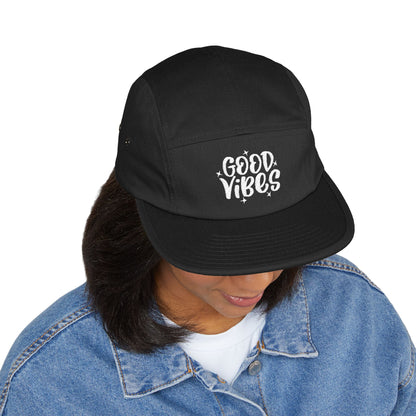Good Vibes – 5-Panel Cap mit Stickerei