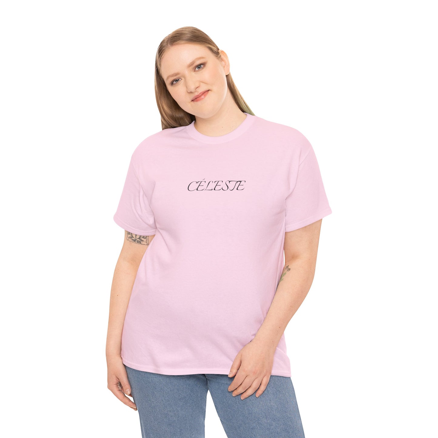 Céleste T-Shirt (Brustprint) – Unisex Heavy Cotton Tee | Nachhaltige Streetwear aus 100% Baumwolle