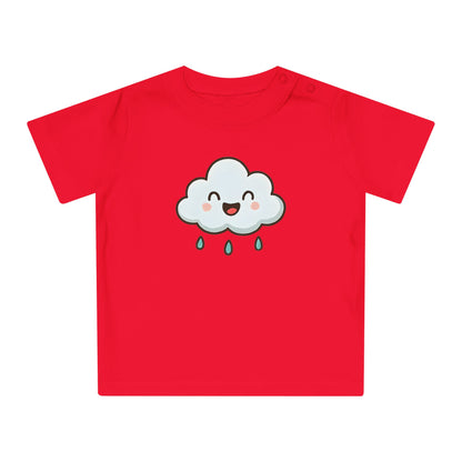 Baby T-Shirt „Happy Cloud“ – Niedliches Wolken-Motiv, Bio-Baumwolle, nachhaltige Babybekleidung für kleine Träumer