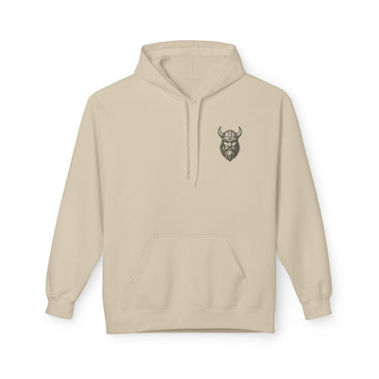 Wikinger Hoodie Unisex – Nordic Warrior Kapuzenpullover mit Bart & Helm Design | Viking Streetwear