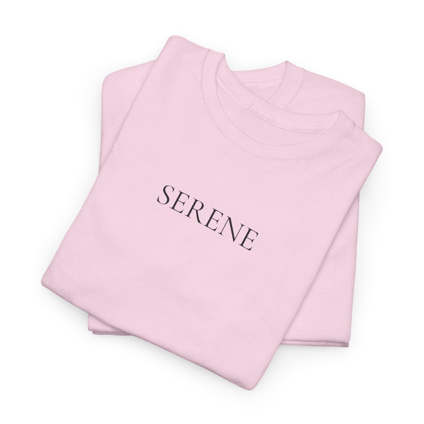 SERENE T-Shirt (Brustprint) – Unisex Heavy Cotton Tee | Nachhaltige Streetwear aus 100% Baumwolle