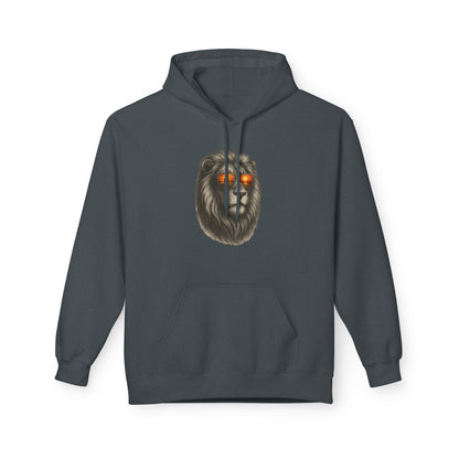Löwen Hoodie Unisex (Brustprint) – Stylischer Kapuzenpullover mit Sonnenbrillen-Löwe | Tiermotiv Streetwear für Damen & Herren