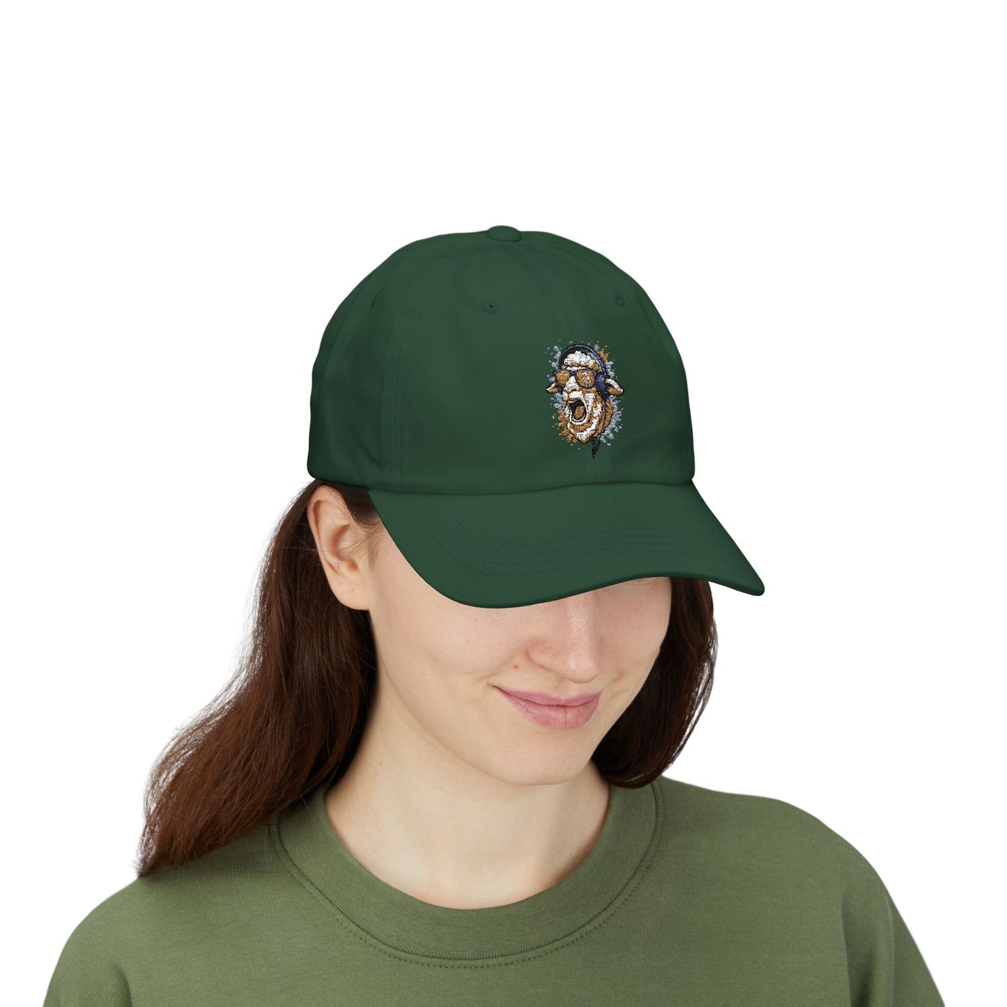Lustige Schaf Cap – Unisex Basecap mit Kopfhörer-Schaf & Sonnenbrille – Coole Musik Snapback für Tierfreunde & Festival-Fans