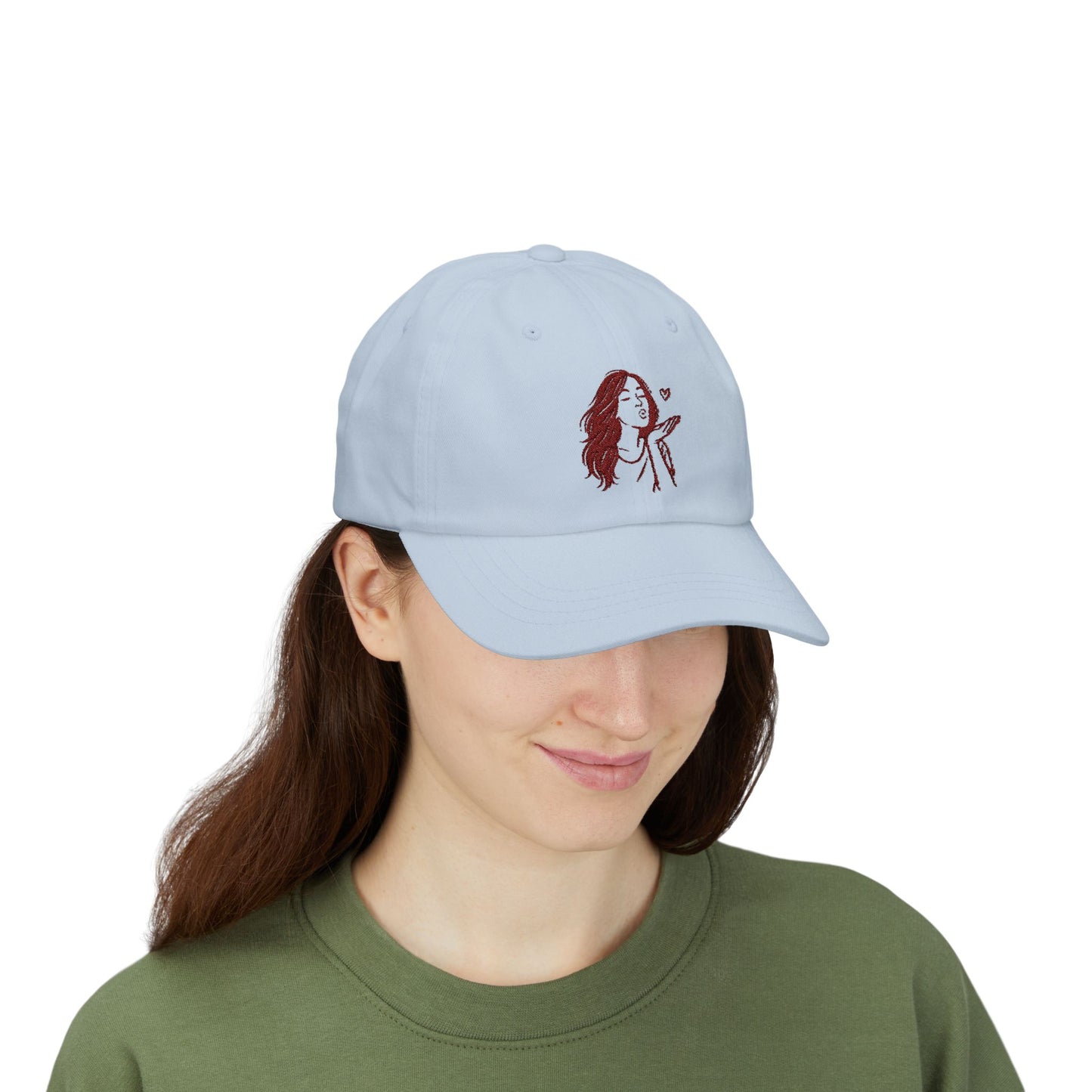 Kusshand Cap – Stylische Unisex Basecap mit romantischem Kuss-Motiv & Herz