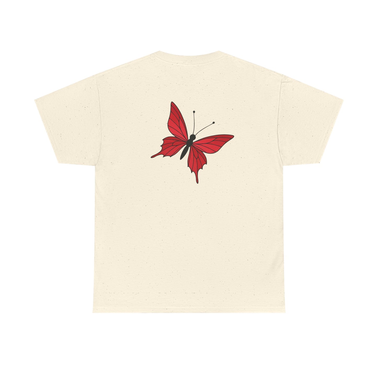 Roter Schmetterling T-Shirt Unisex – Ausdrucksstarkes Butterfly Design | Natur-inspiriertes Baumwollshirt für Damen & Herren