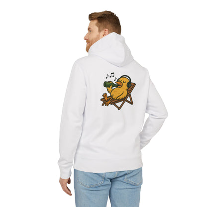 Chillente Hoodie (Rückenprint) – Lustiger Unisex Kapuzenpullover mit Ente, Bier & Musik-Motiv | Perfekt für Freizeit, Festivals & Sommer
