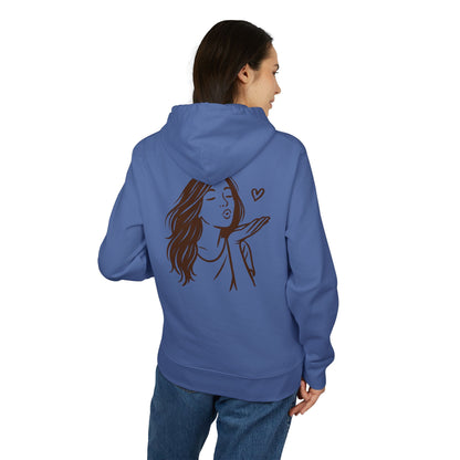 Kusshand Hoodie Unisex (Rückenprint) – Romantischer Love Hoodie mit Herz Motiv, Stylisches Geschenk für Valentinstag & Paare