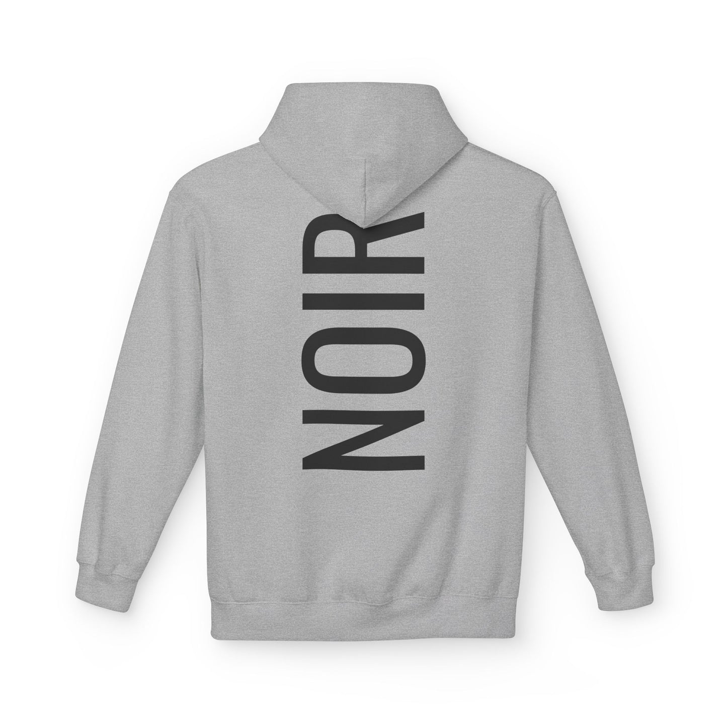 NOIR Hoodie Unisex (Rückenprint) – Nachhaltiger Midweight Fleece Kapuzenpullover mit Kängurutasche, Fair & OEKO-TEX zertifiziert