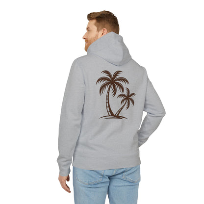 Palmen Hoodie Unisex (Rückenprint) – Tropischer Kapuzenpullover im Strand-Design | Sommerlicher Boho Look aus Baumwolle