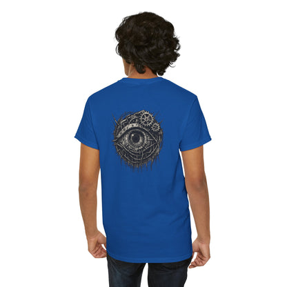 Biomechanisches Auge T-Shirt Unisex – Cyberpunk Zahnräder & Drähte Design | Futuristisches Cyborg Shirt für Sci-Fi & Gothic Fans