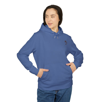Palmen Hoodie Unisex (Rückenprint) – Tropischer Kapuzenpullover im Strand-Design | Sommerlicher Boho Look aus Baumwolle
