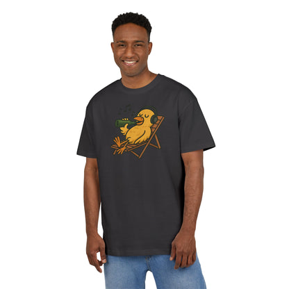 Chillente T-Shirt (Brustprint) – Lustiges Bier & Musik Motiv im Sommer-Look | Unisex Funshirt für Festival, Strand & Feierlaune
