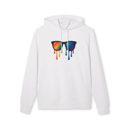 Melting Shades Hoodie (Brustprint) – Stylischer Unisex Hoodie mit bunter Sonnenbrille & Tropf-Effekt | Retro Streetwear für Sommer & Festival