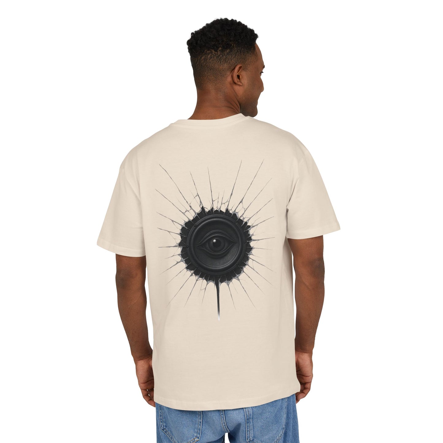 Surreal Sound T-Shirt – Lautsprecher mit Auge Design im Black & White Look – Unisex Streetwear für Musik- & Kunstfans