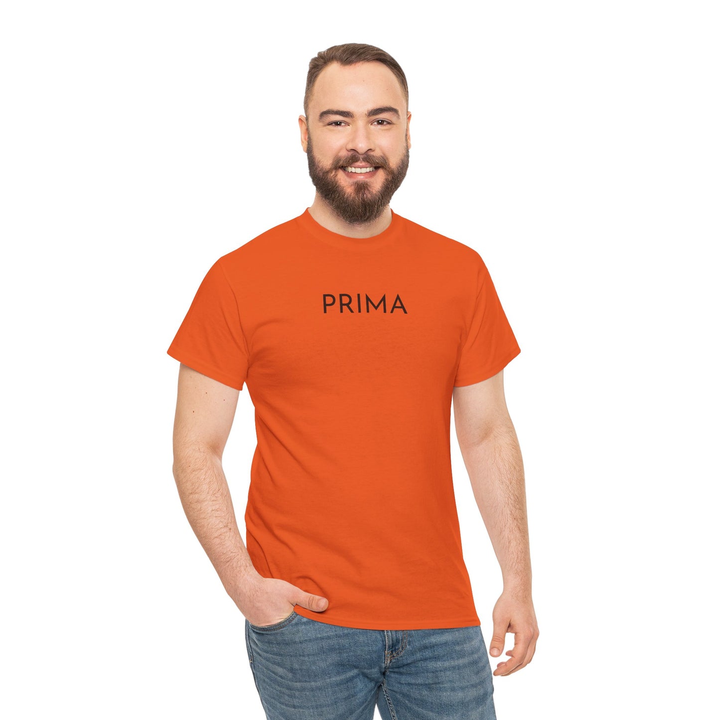 PRIMA T-Shirt (Brustprint) – Unisex Heavy Cotton Tee | Nachhaltige Streetwear aus 100% Baumwolle