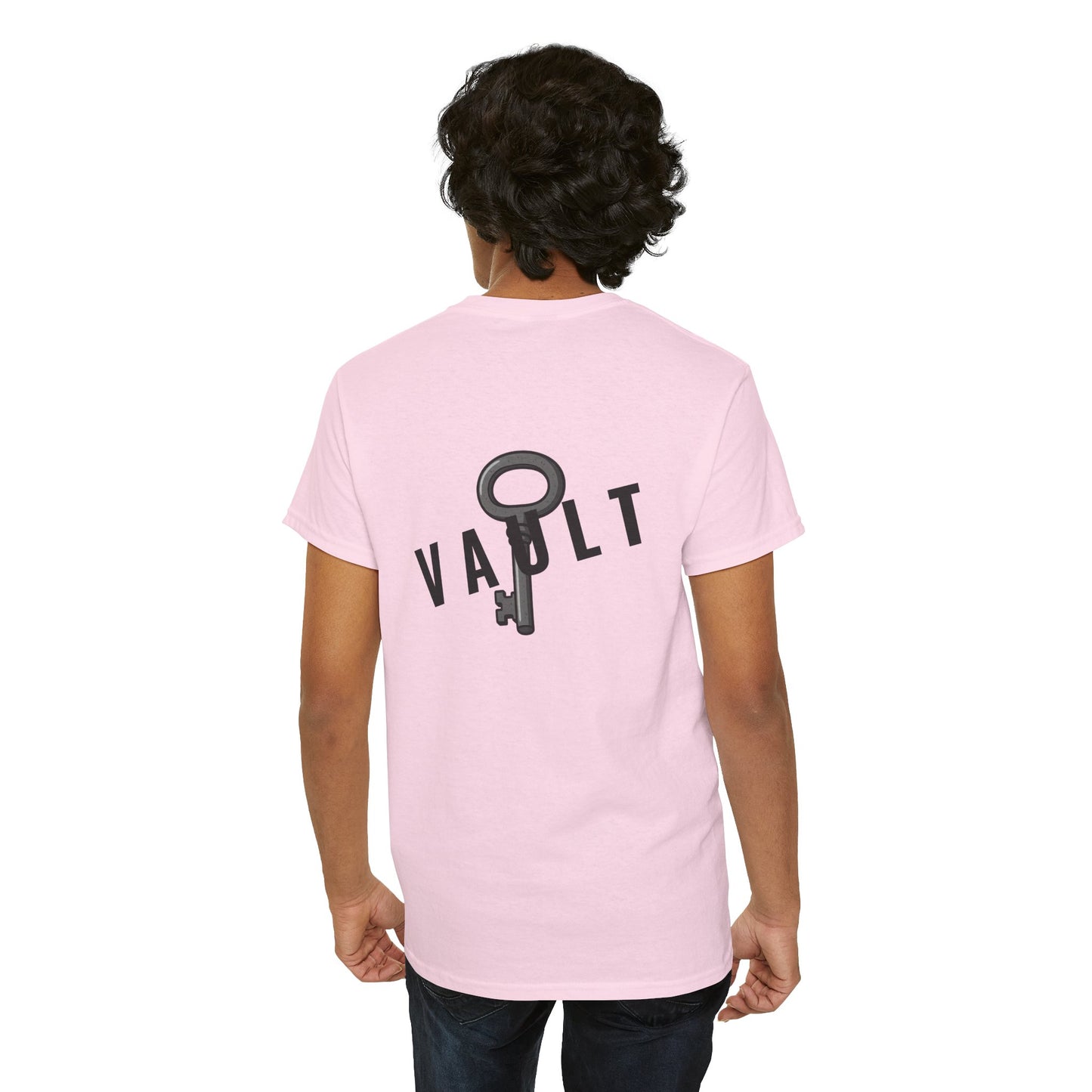 VAULT T-Shirt mit Schlüssel-Design (Rückenprint) – Unisex Heavy Cotton Tee | Nachhaltige Streetwear aus 100% Baumwolle