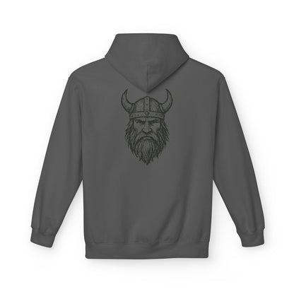 Wikinger Hoodie Unisex – Nordic Warrior Kapuzenpullover mit Bart & Helm Design | Viking Streetwear