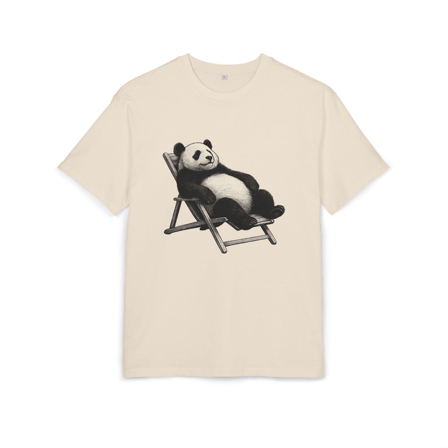 Chillender Panda (Brustprint) – Cooles Tiermotiv | Unisex Funshirt