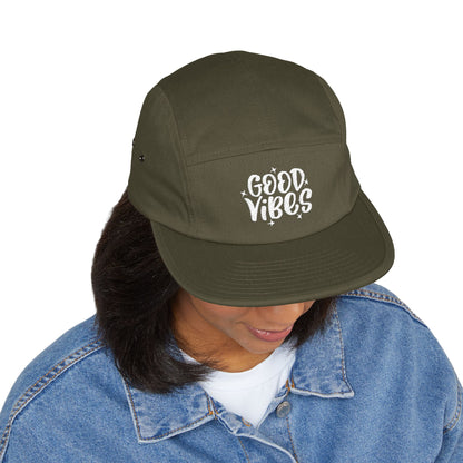 Good Vibes – 5-Panel Cap mit Stickerei