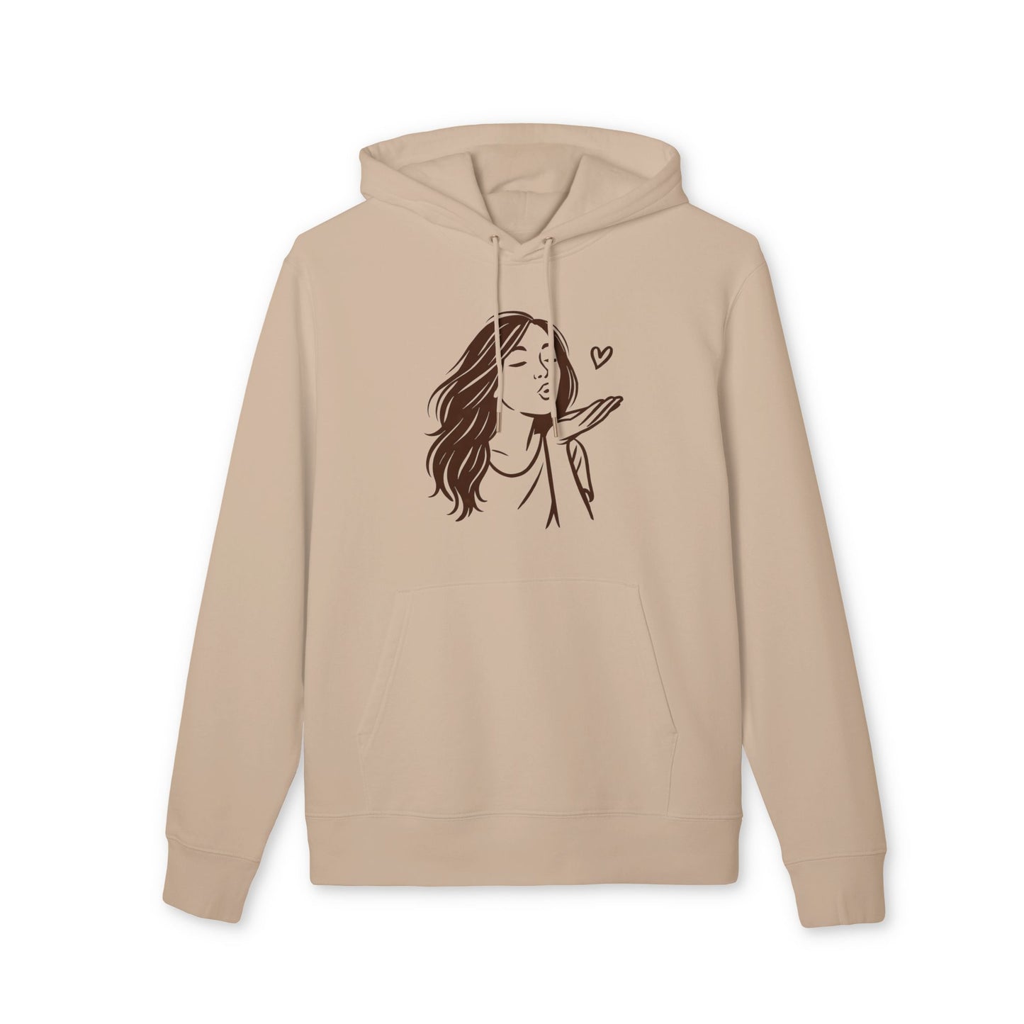 Kusshand Hoodie Unisex (Brustprint) – Romantischer Love Hoodie mit Herz Motiv, Stylisches Geschenk für Valentinstag & Paare
