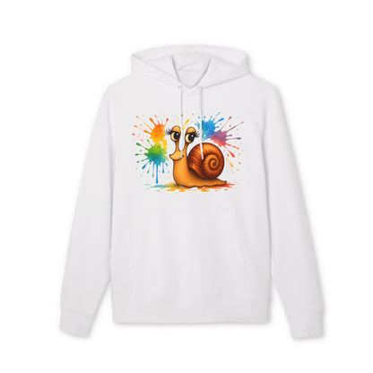 Bunter Schnecken Hoodie (Brustprint) – Lustiger Unisex Kapuzenpullover mit Farbklecks-Design für Kreative & Tierfreunde