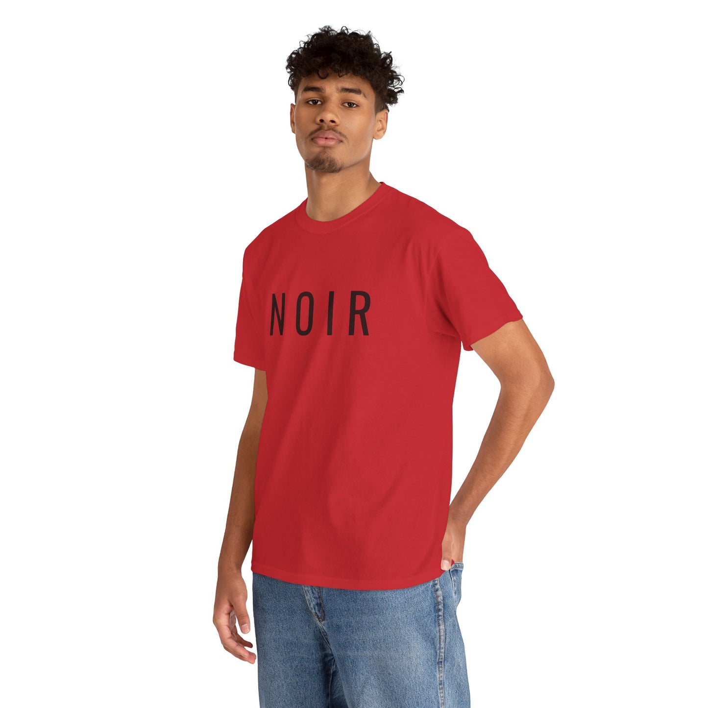 NOIR T-Shirt Unisex (Brustprint) – Nachhaltiges Heavy Cotton Tee aus 100% Baumwolle, Minimalistische Streetwear & Geschenkidee