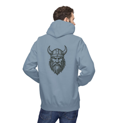 Wikinger Hoodie Unisex – Nordic Warrior Kapuzenpullover mit Bart & Helm Design | Viking Streetwear