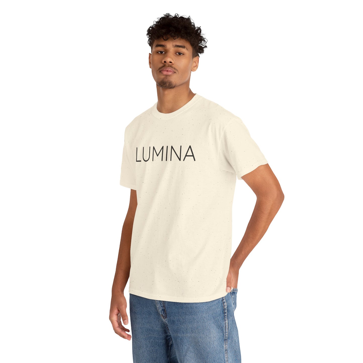 LUMINA T-Shirt Unisex (Brustprint) – Nachhaltiges Heavy Cotton Tee aus 100% Baumwolle, Streetwear Basic & Geschenkidee