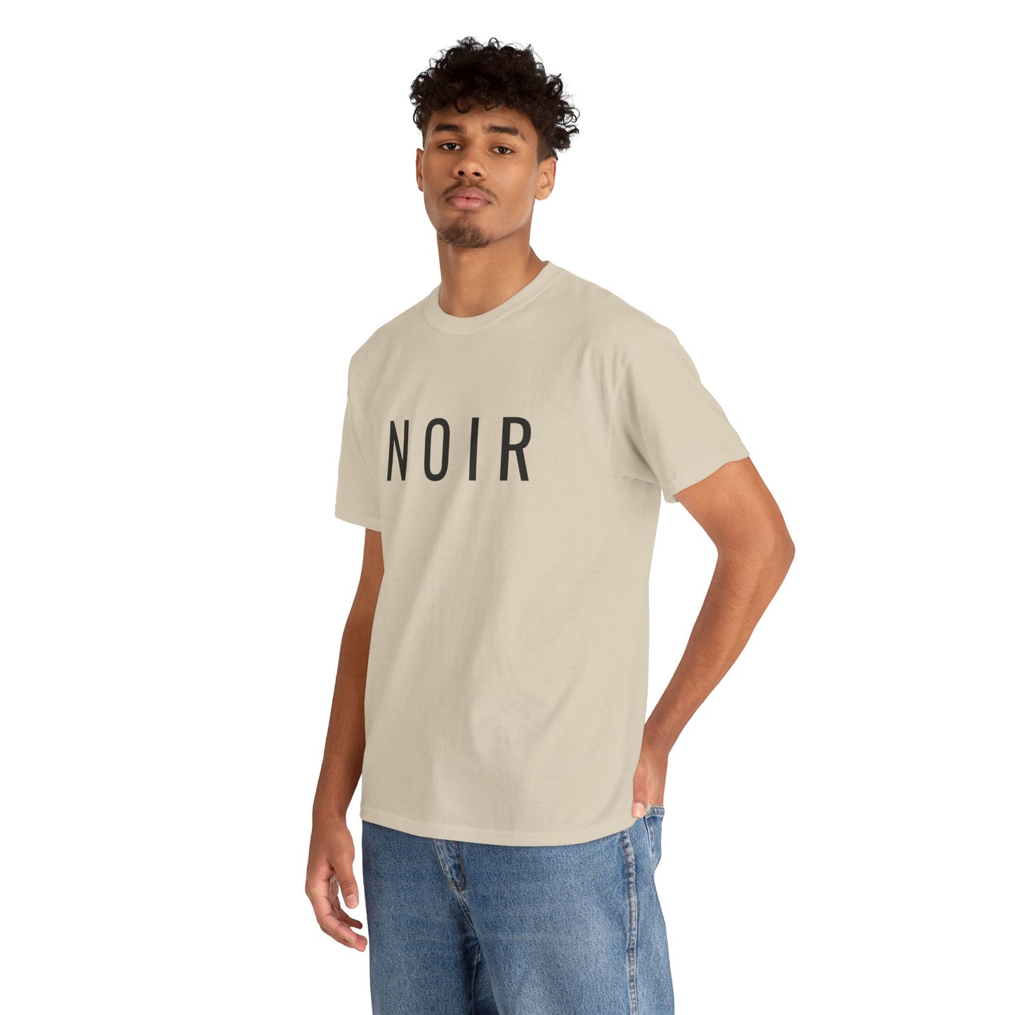 NOIR T-Shirt Unisex (Brustprint) – Nachhaltiges Heavy Cotton Tee aus 100% Baumwolle, Minimalistische Streetwear & Geschenkidee