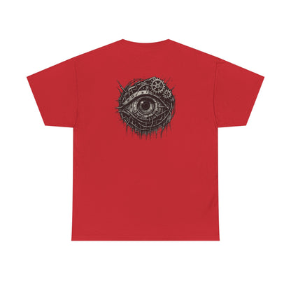 Biomechanisches Auge T-Shirt Unisex – Cyberpunk Zahnräder & Drähte Design | Futuristisches Cyborg Shirt für Sci-Fi & Gothic Fans