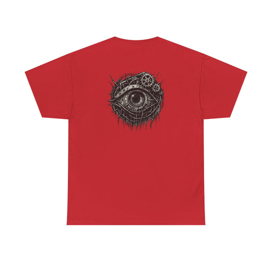 Biomechanisches Auge T-Shirt Unisex – Cyberpunk Zahnräder & Drähte Design | Futuristisches Cyborg Shirt für Sci-Fi & Gothic Fans