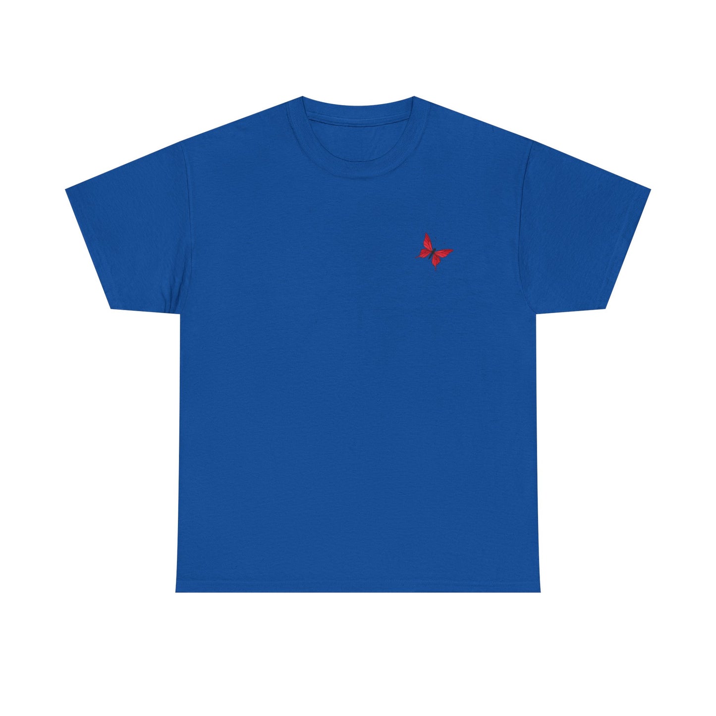 Roter Schmetterling T-Shirt Unisex – Ausdrucksstarkes Butterfly Design | Natur-inspiriertes Baumwollshirt für Damen & Herren