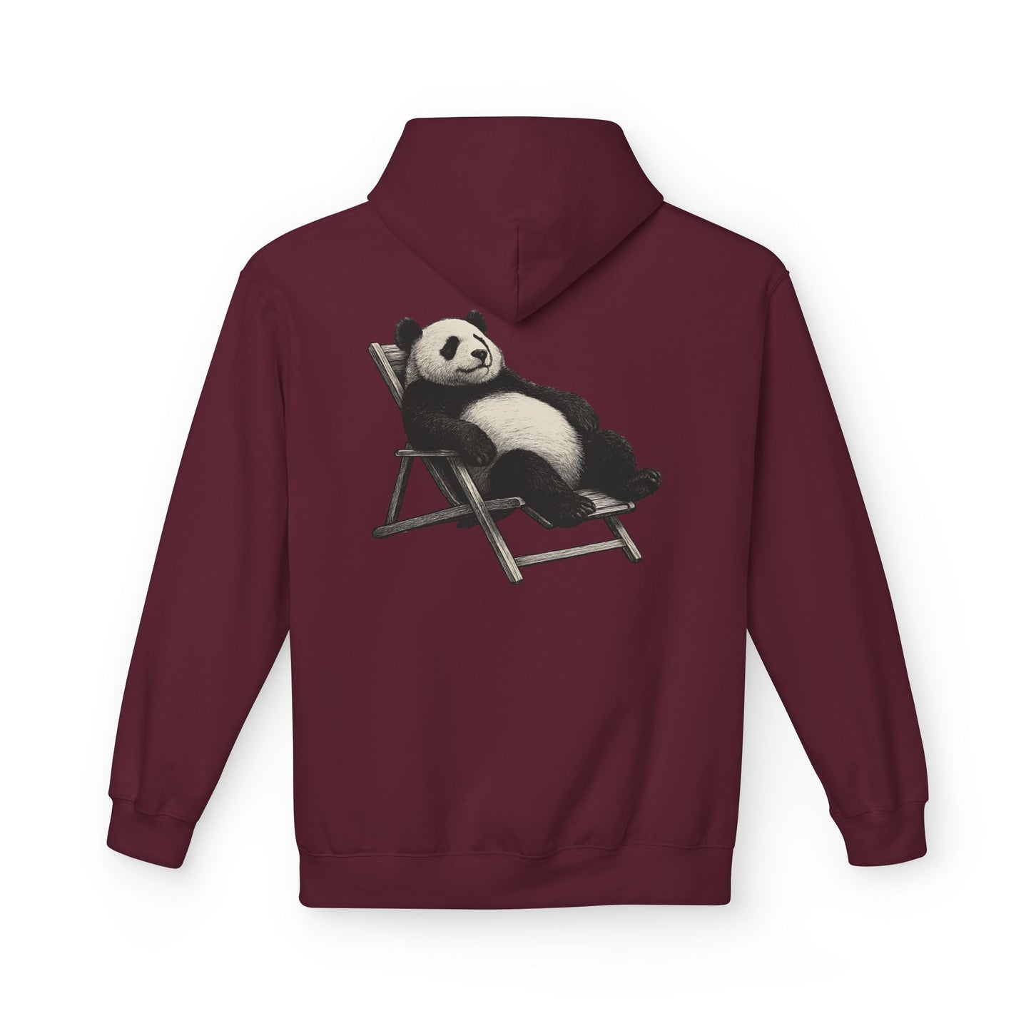 Chillender Panda (Rückenprint) - Unisex Midweight Fleece | Nachhaltige Streetwear mit Komfort & Stil