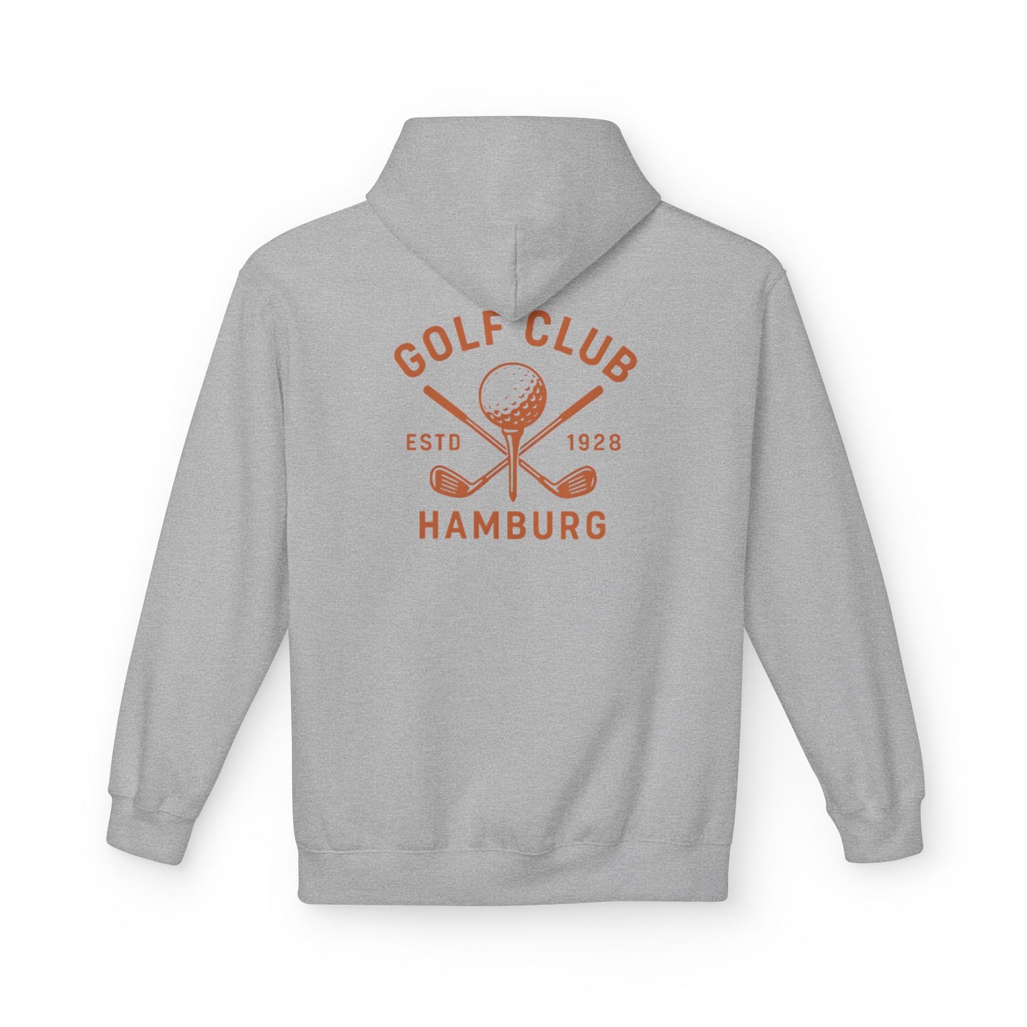 Vintage Golf Club Hamburg Hoodie (Rückenprint) – Retro Kapuzenpullover Estd. 1928 für Herren & Damen