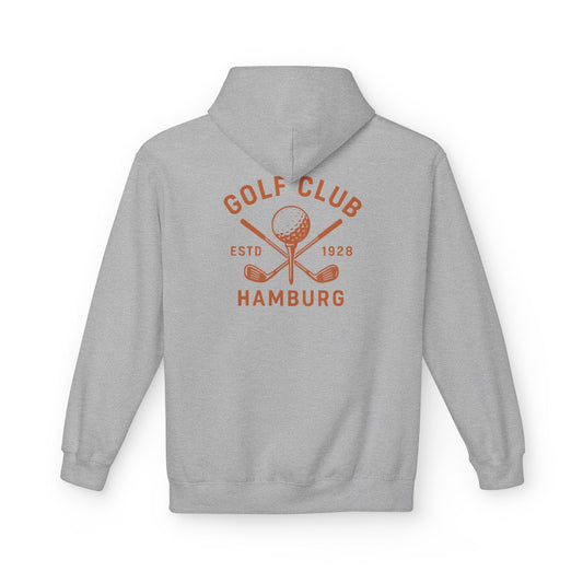 Vintage Golf Club Hamburg Hoodie (Rückenprint) – Retro Kapuzenpullover Estd. 1928 für Herren & Damen