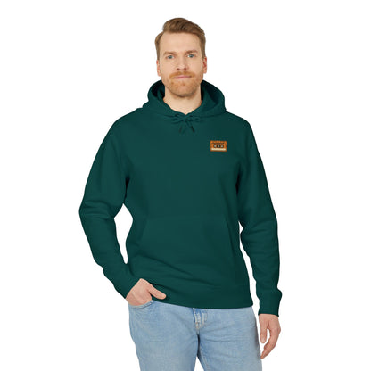 Retro Kassette Hoodie – Unisex Kapuzenpullover mit Tape-Logo vorn | Nostalgie Streetwear für Musikfans