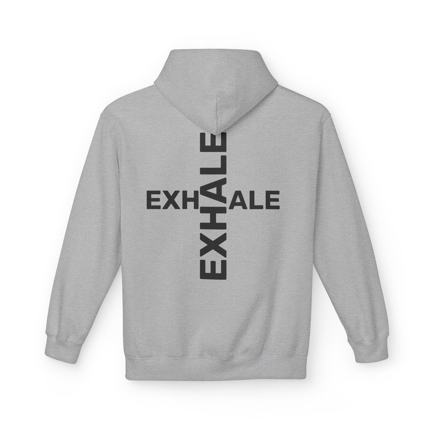 EXHALE Hoodie – Unisex Fleece Kapuzenpullover | Nachhaltige Streetwear mit Achtsamkeits-Statement