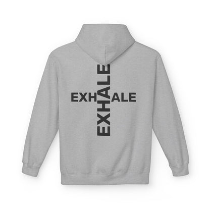 EXHALE Hoodie – Unisex Fleece Kapuzenpullover | Nachhaltige Streetwear mit Achtsamkeits-Statement