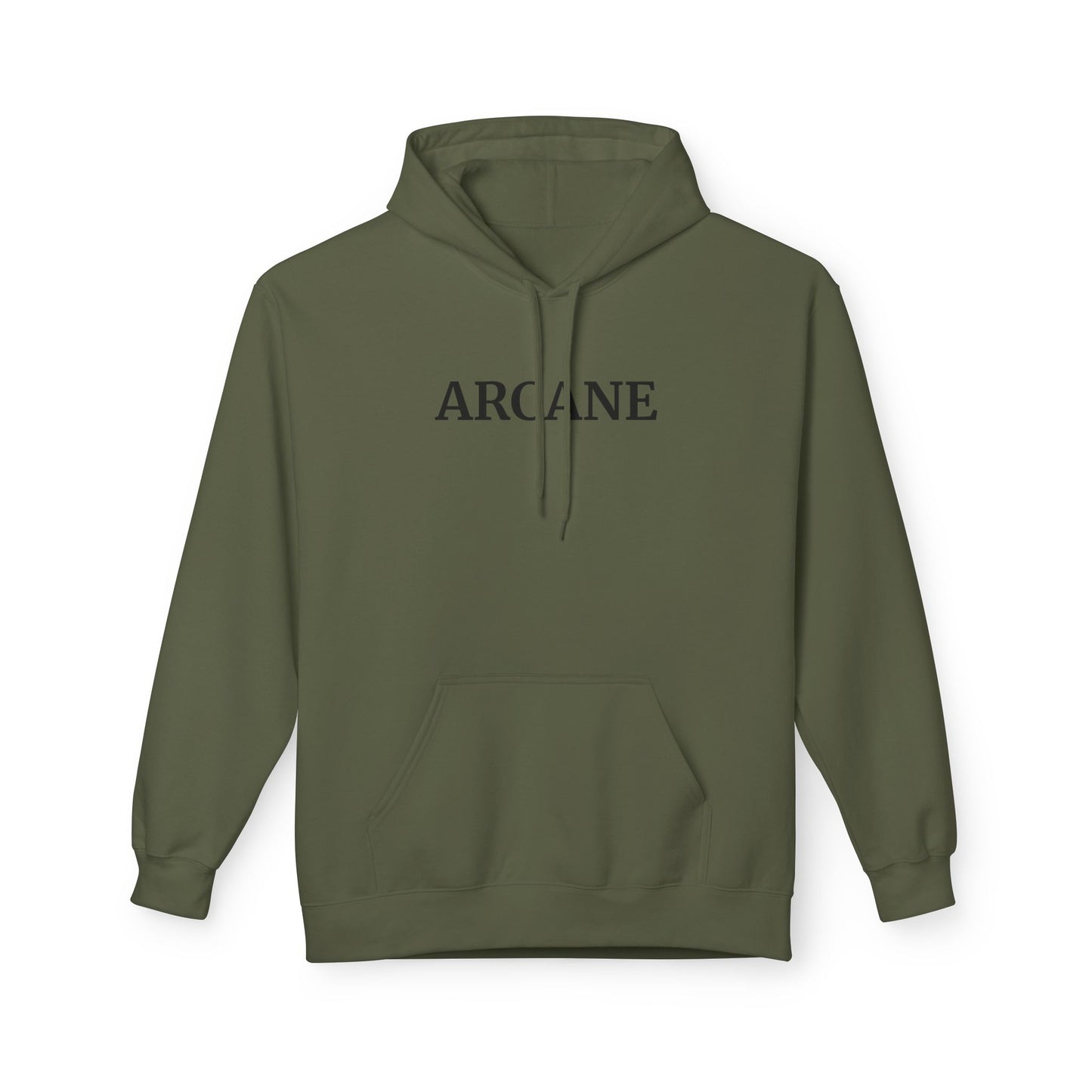 ARCANE Hoodie (Brustprint) – Unisex Midweight Fleece | Nachhaltige Streetwear mit Komfort & Stil