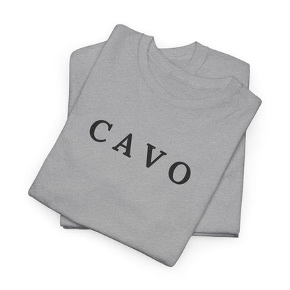 CAVO T-Shirt (Brustprint) – Unisex Heavy Cotton Tee | Nachhaltige Streetwear aus 100% Baumwolle