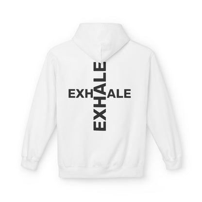EXHALE Hoodie – Unisex Fleece Kapuzenpullover | Nachhaltige Streetwear mit Achtsamkeits-Statement