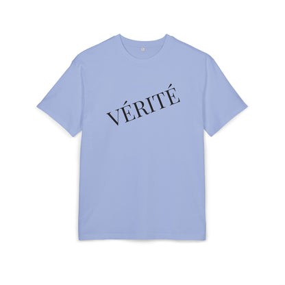 Stylisches T-Shirt mit Aufschrift ‘Vérité’ (Brustprint) – Minimalistisches Design für Modebewusste