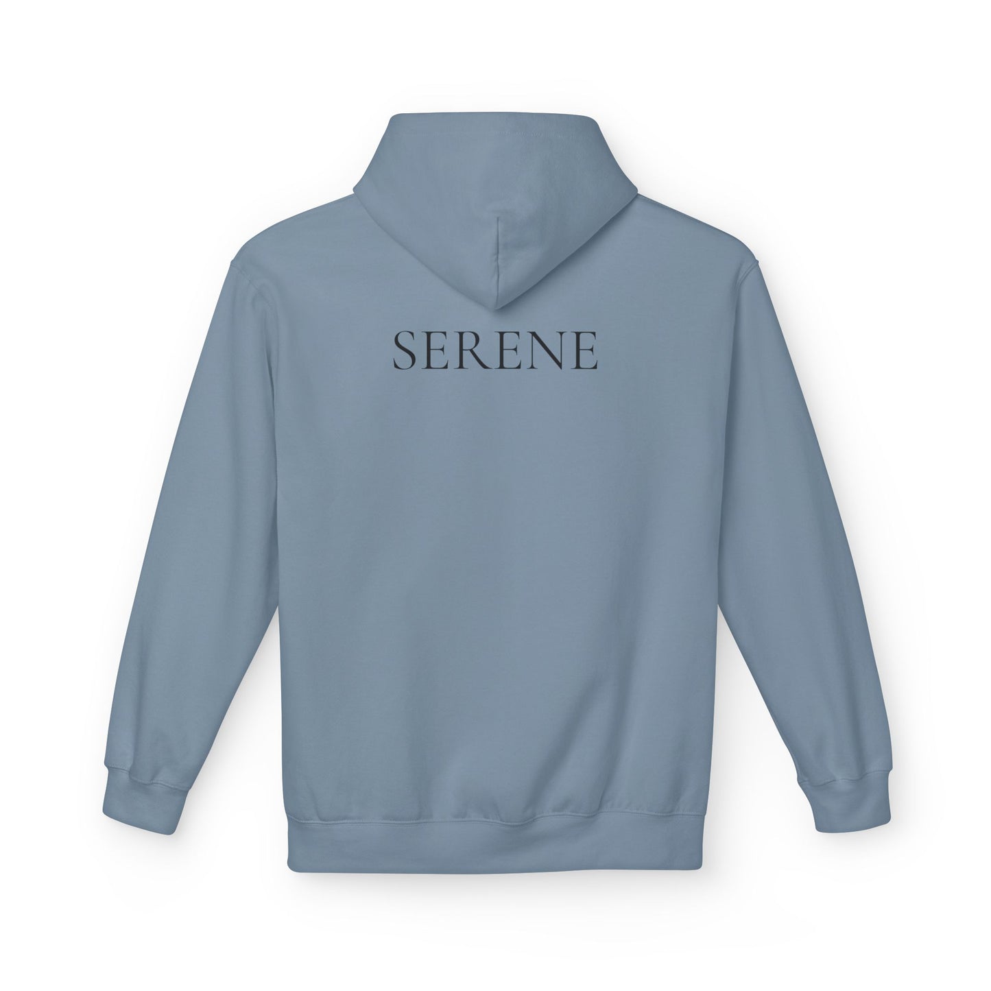 SERENE Hoodie (Rückenprint) – Unisex Midweight Fleece | Nachhaltige Streetwear mit Komfort & Stil