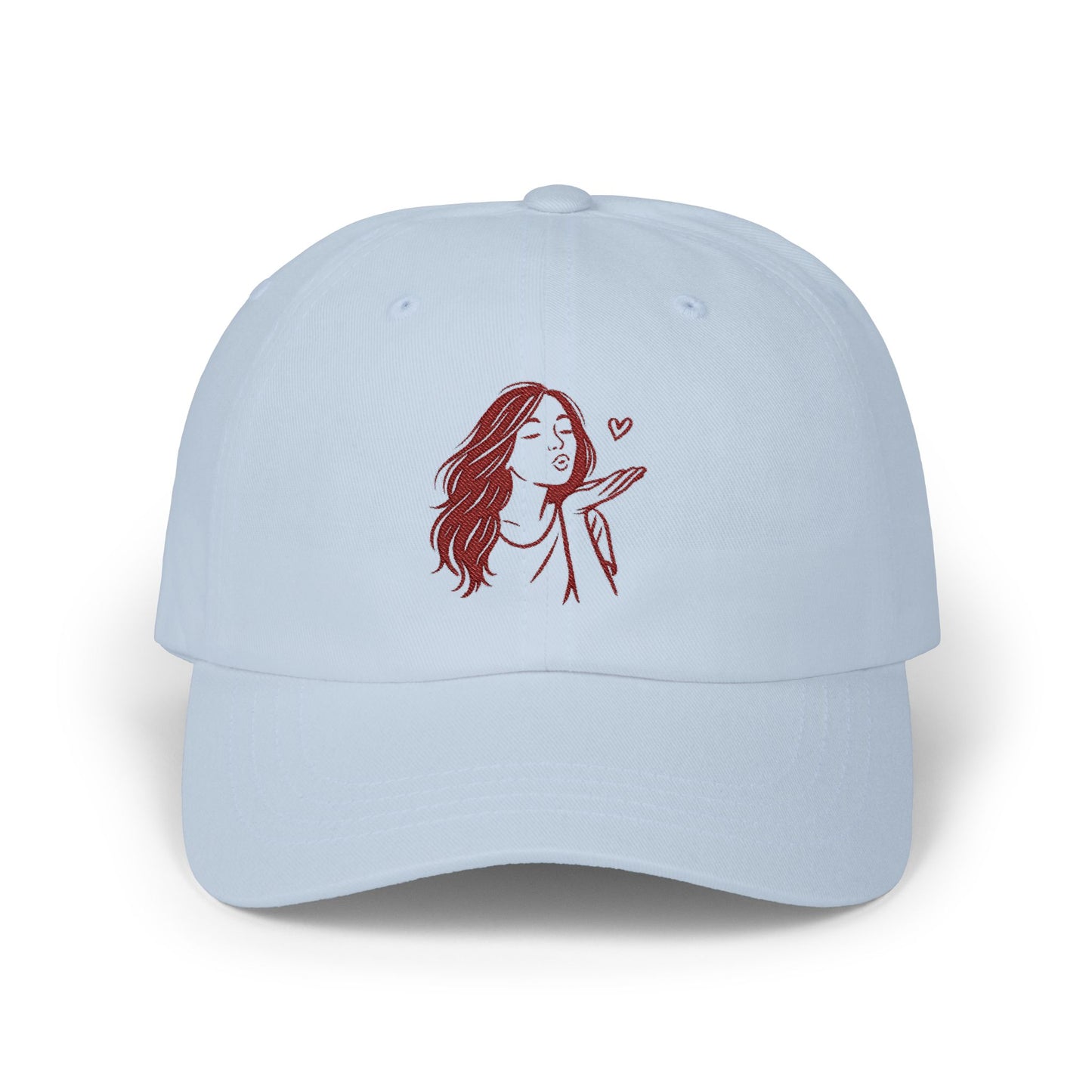 Kusshand Cap – Stylische Unisex Basecap mit romantischem Kuss-Motiv & Herz