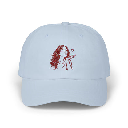 Kusshand Cap – Stylische Unisex Basecap mit romantischem Kuss-Motiv & Herz