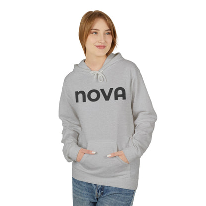 NOVA Hoodie Unisex (Brustprint) – Nachhaltiger Streetwear Kapuzenpullover aus Fleece mit Kängurutasche, Fair & OEKO-TEX zertifiziert
